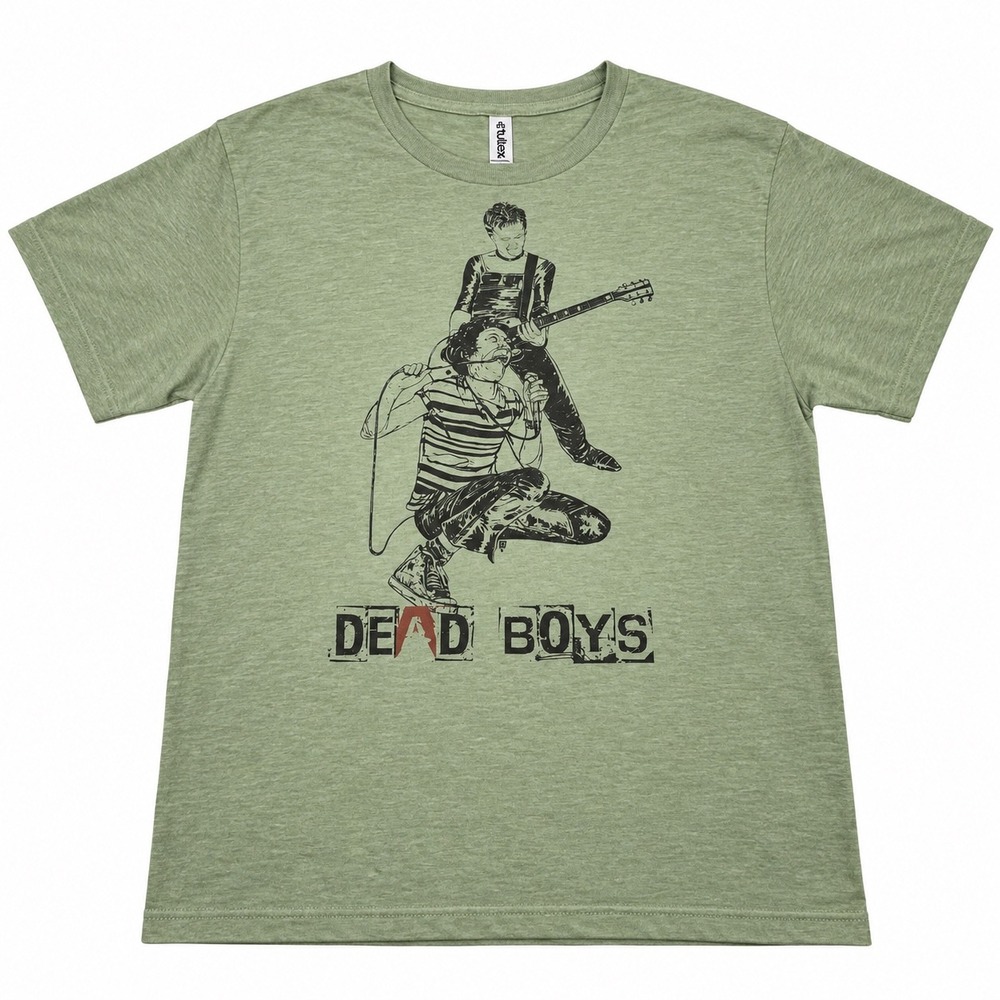Dead Boys Punk Rock Band Graphic Tee Heather Green Tultex Shirt Mens XL